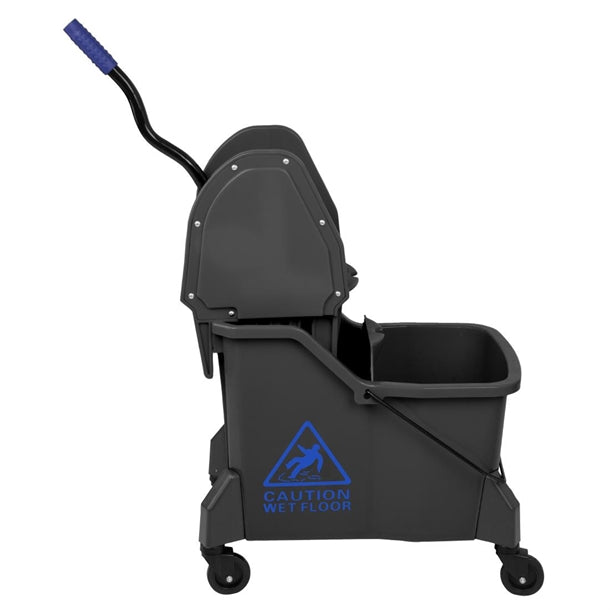 Jantex Two-Compartment Mop Bucket and Wringer Blue 30Ltr