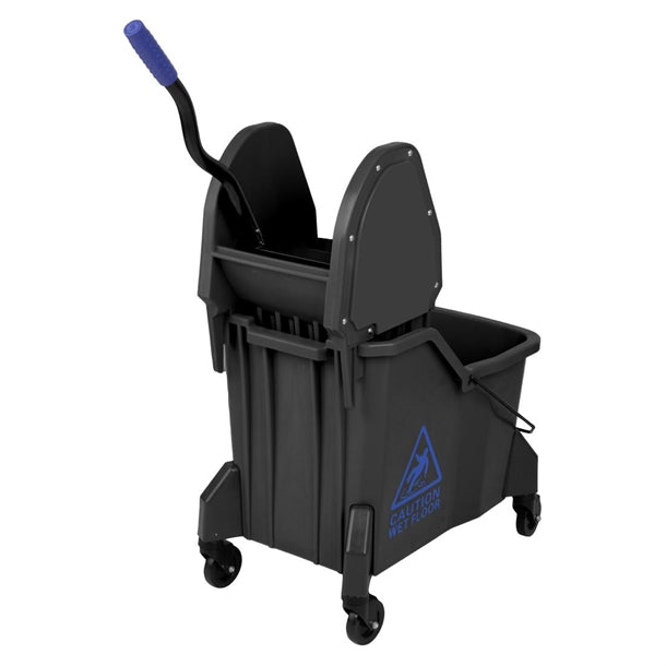 Jantex Two-Compartment Mop Bucket and Wringer Blue 30Ltr