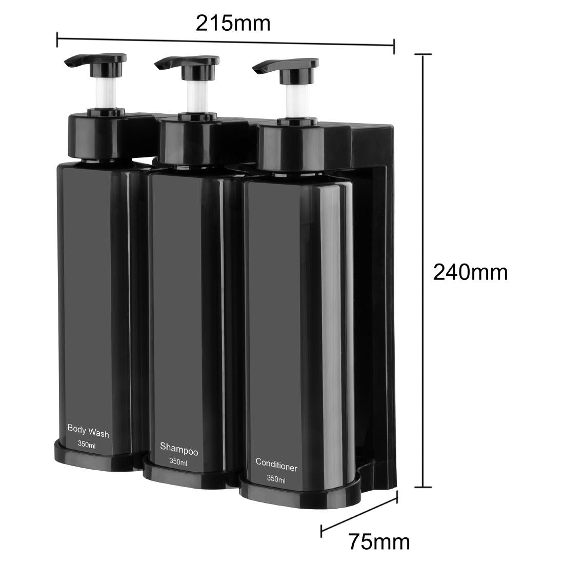 Nisbets Essentials Triple Shower Pump Dispenser