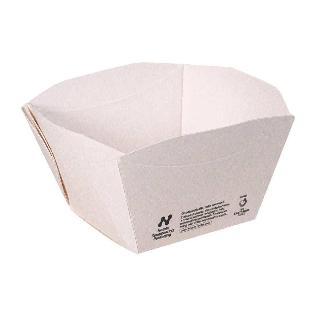Notpla Square Open Takeaway Boxes 550ml - White (Pack 500)