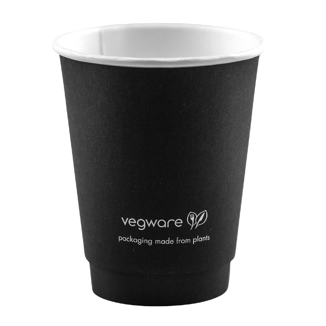 Vegware Double Wall Hot Cups Black 8oz (500 Pack)