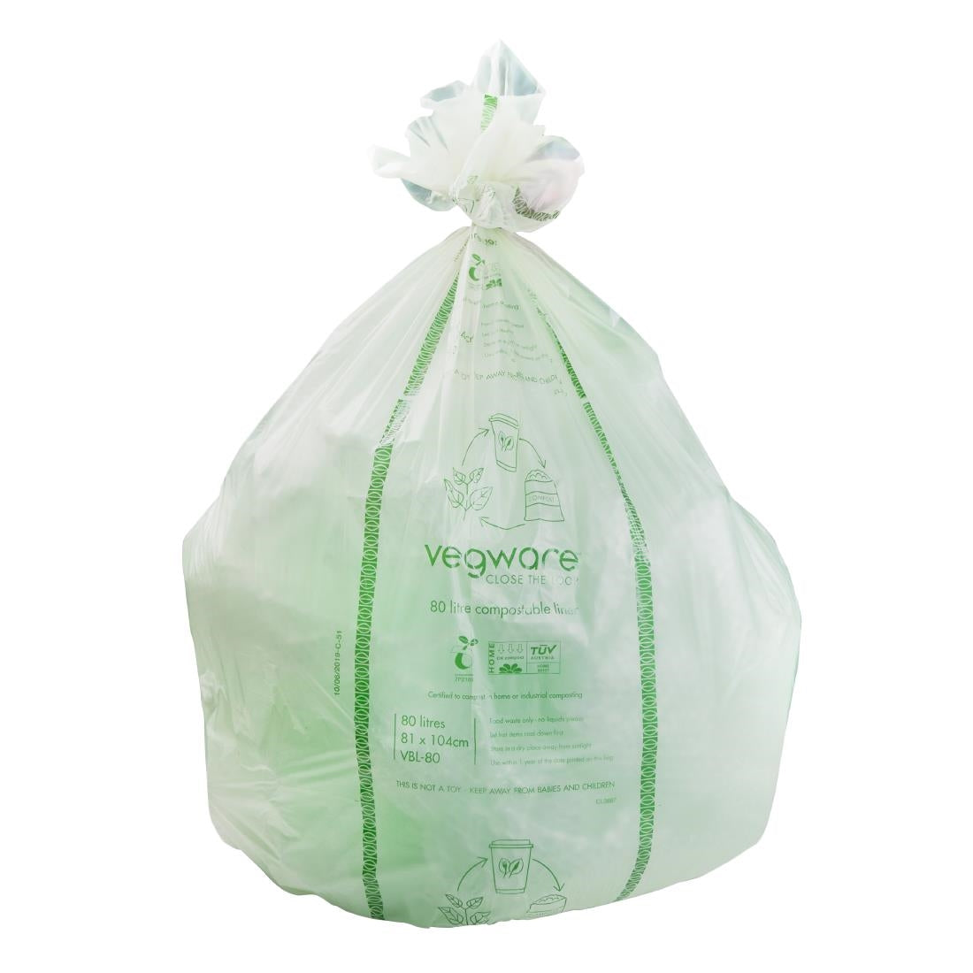 Vegware Compostable Bin Bags 140Ltr (10 Pack)