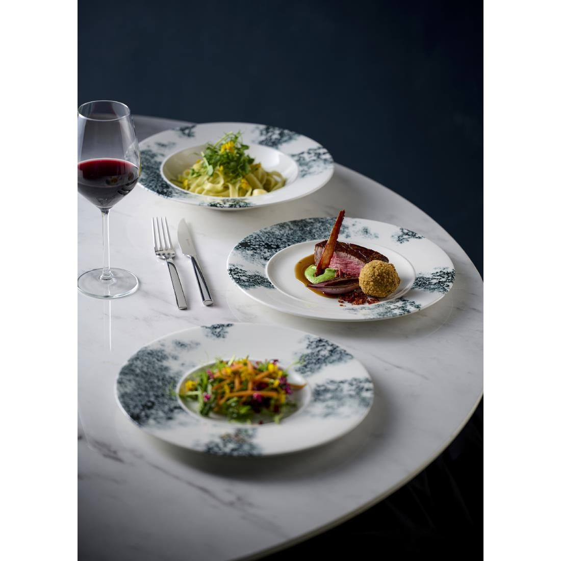 Churchill Alchemy Ambience Standard Rim Bowls Smoke Black 280mm (6 Pack)