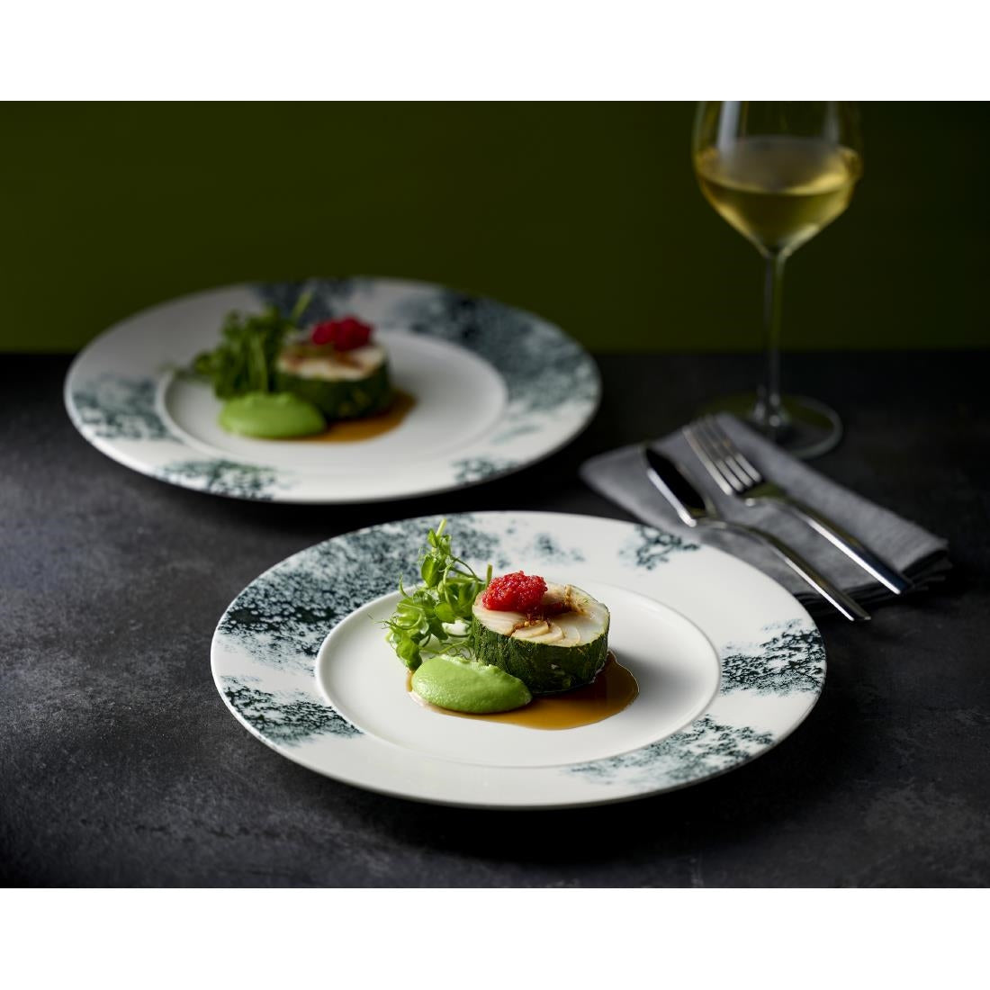 Churchill Alchemy Ambience Standard Rim Bowls Smoke Black 280mm (6 Pack)