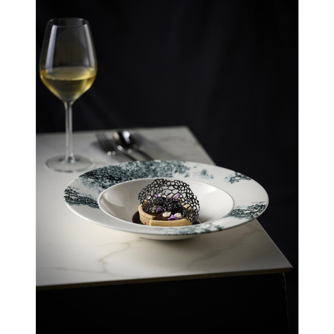 Churchill Alchemy Ambience Standard Rim Bowls Smoke Black 280mm (6 Pack)