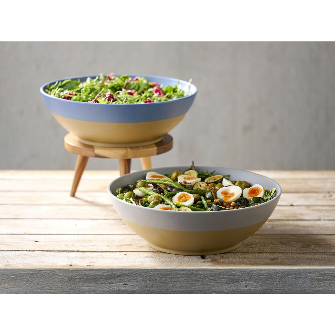 Churchill Emerge Melamine Oslo Blue Deep Serving Bowls 285mm (4 Pack)