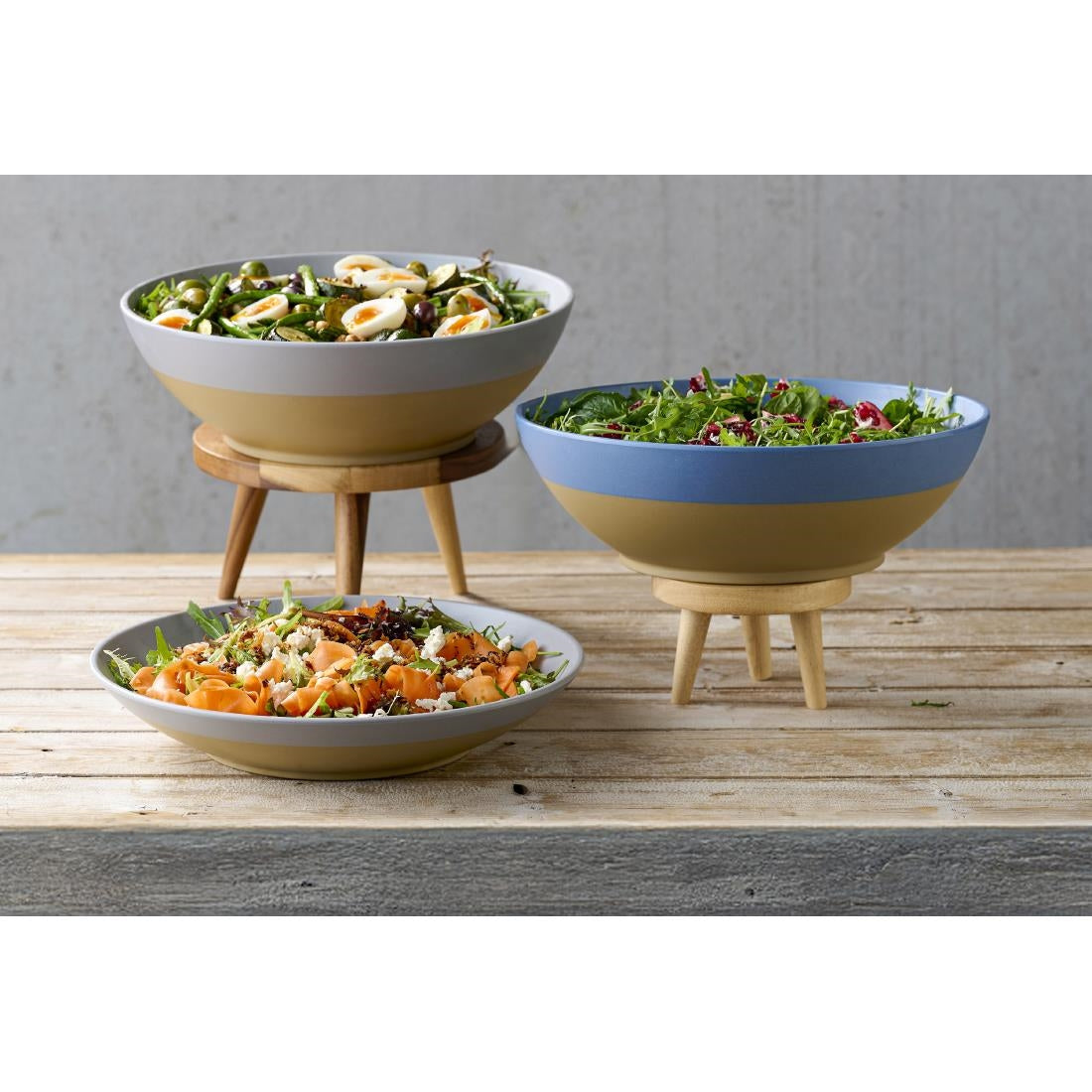Churchill Emerge Melamine Oslo Blue Deep Serving Bowls 285mm (4 Pack)