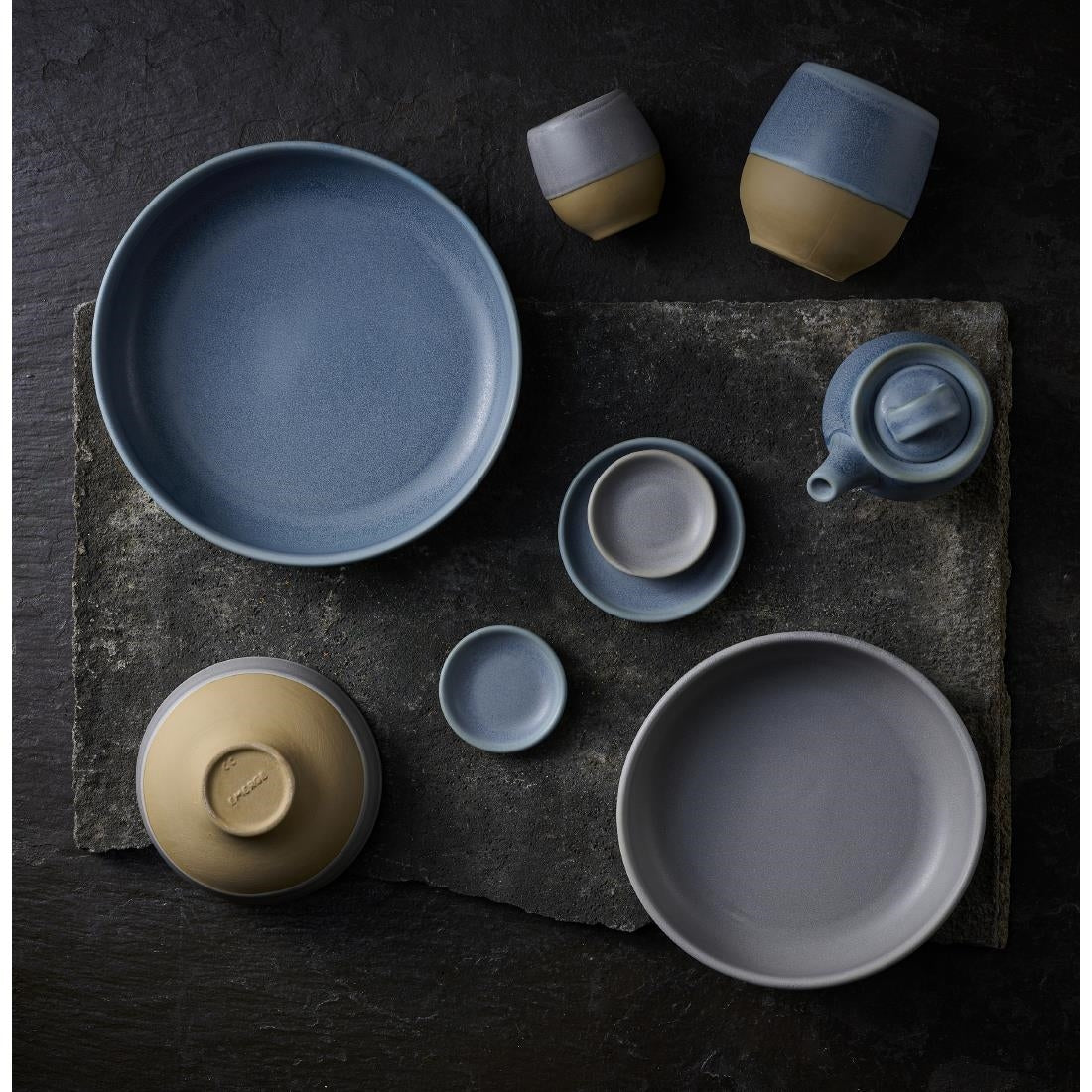 Churchill Emerge Melamine Oslo Blue Deep Serving Bowls 285mm (4 Pack)