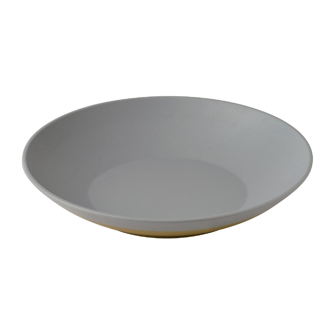 Churchill Emerge Melamine Seattle Grey Shallow Serving Bowls 360mm (2 Pack)
