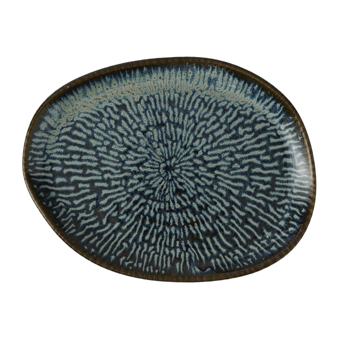 Churchill Envisage Cascade Sapphire Blue Natural Oblong Plates 260x200mm (6 Pack)