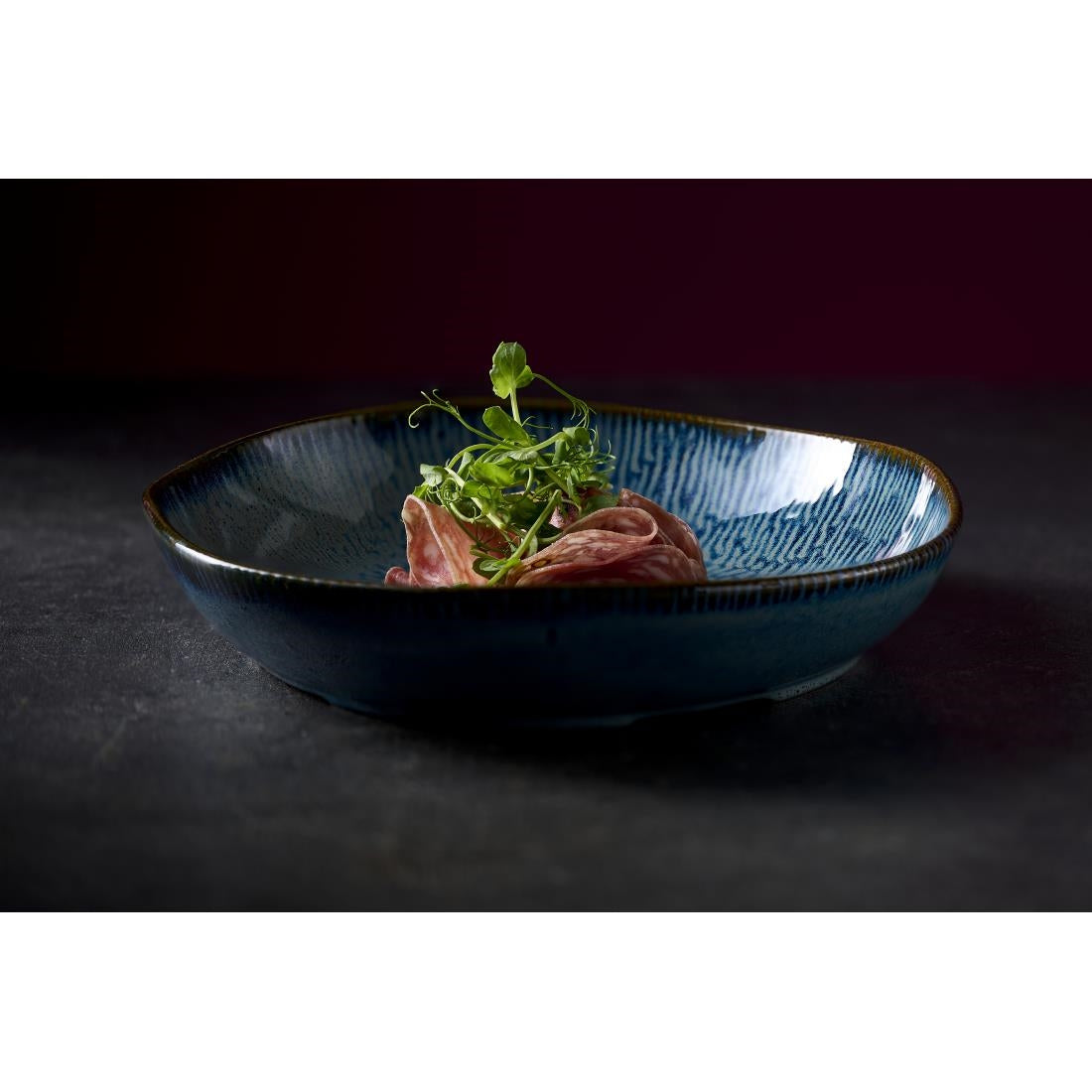 Churchill Envisage Cascade Sapphire Blue Natural Deep Bowls 215mm (6 Pack)