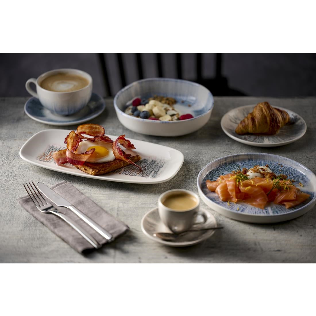 Churchill Lyra Pink Oblong Platters 298x153mm (12 Pack)