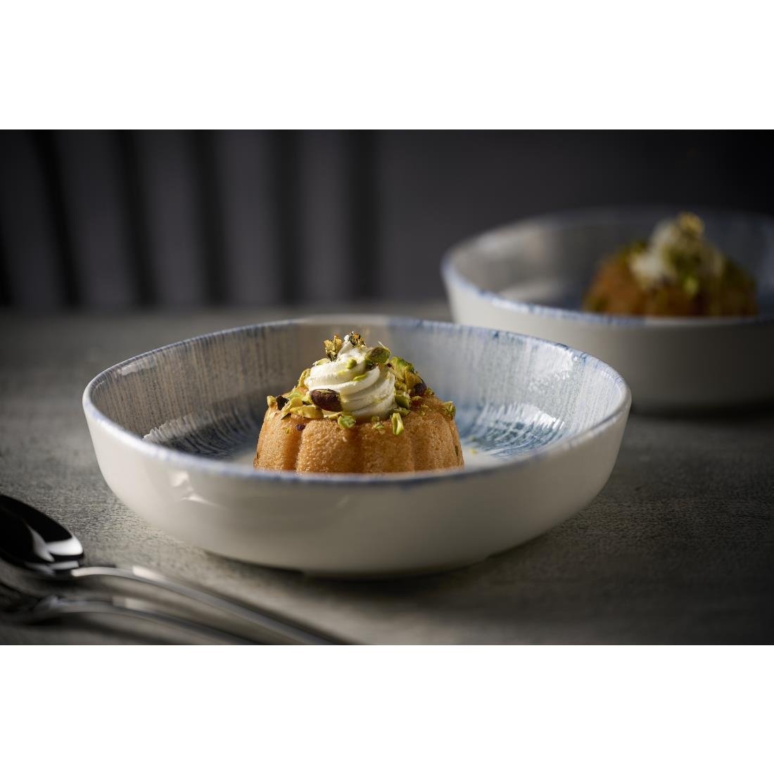 Churchill Lyra Blue Organic Walled Bowls 200mm (6 Pack)