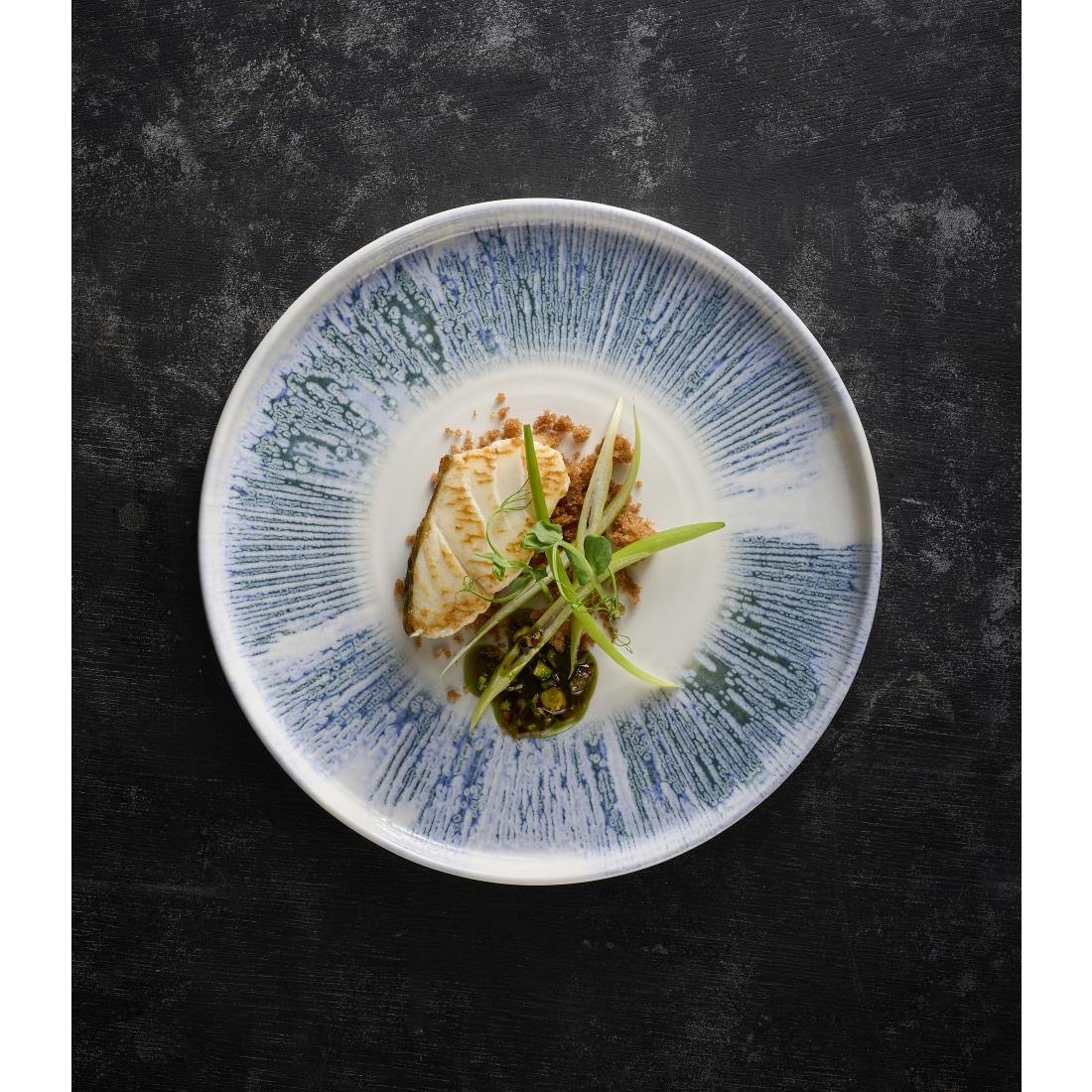 Churchill Lyra Blue Walled Plates 260mm (6 Pack)