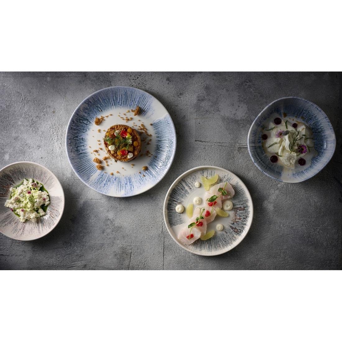 Churchill Lyra Blue Organic Walled Bowls 200mm (6 Pack)