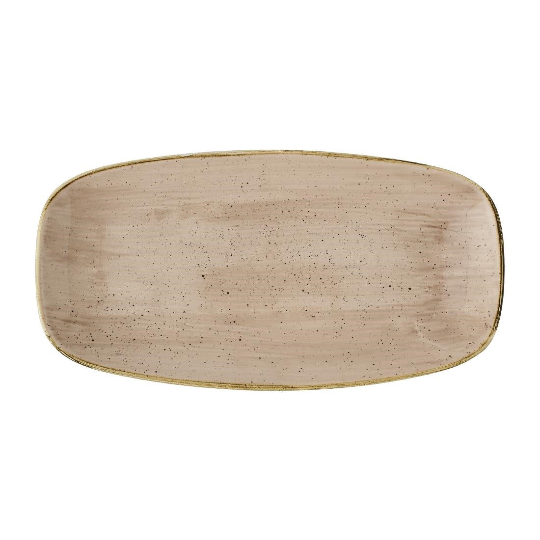 Churchill Stonecast Truffle Chef's Oblong Plates 298x152mm (12 Pack)