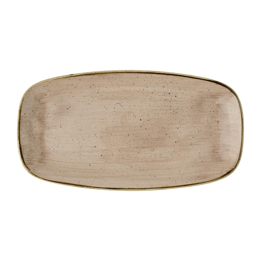 Churchill Stonecast Truffle Chef's Oblong Plates 352x187mm (6 Pack)