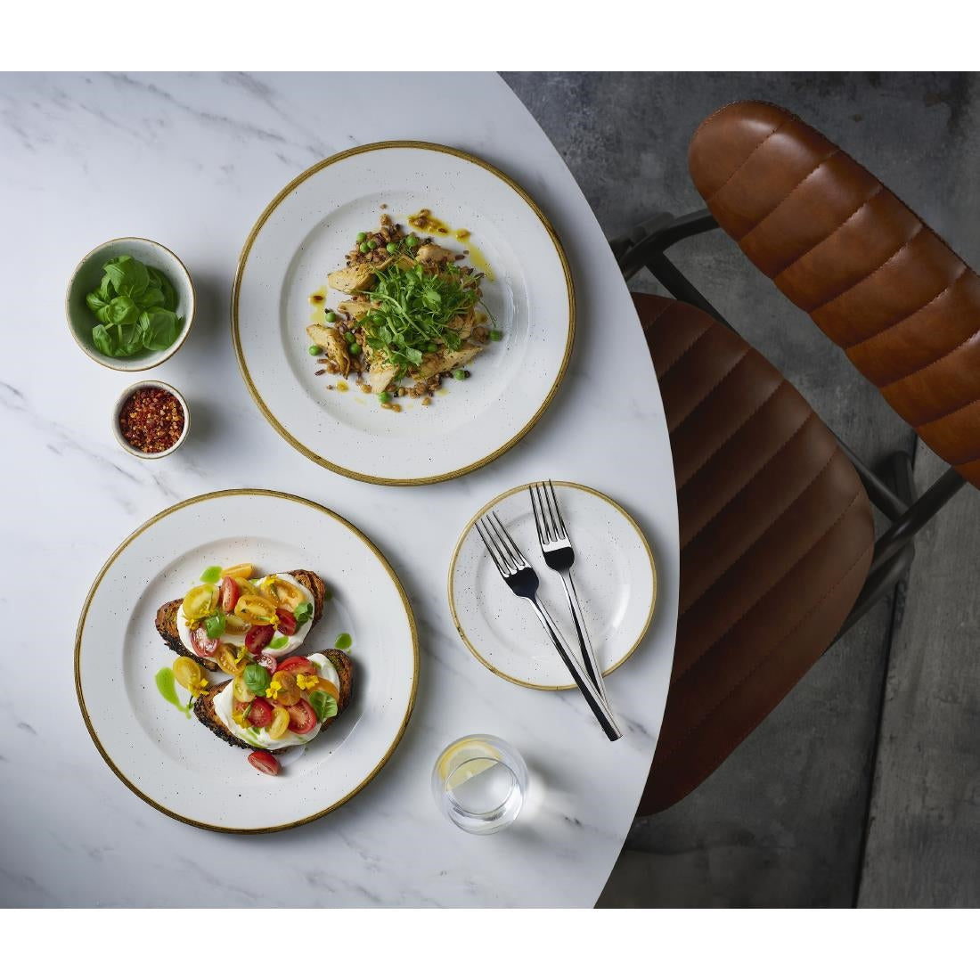 Churchill Stonecast Barley White Profile Plates 260mm (12 Pack)