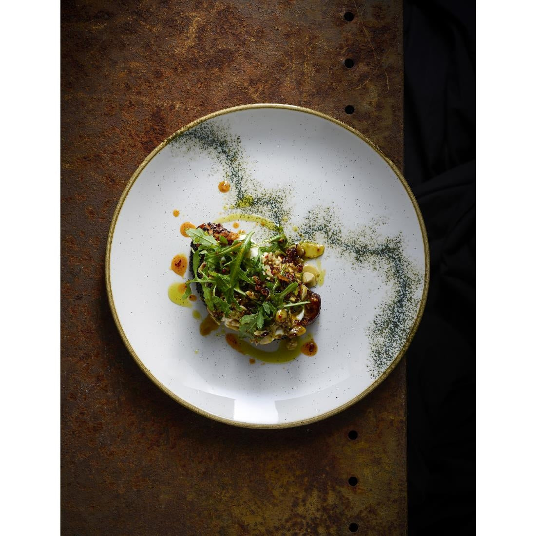 Churchill Stonecast Spice Barley White Coupe Plates 260mm (12 Pack)