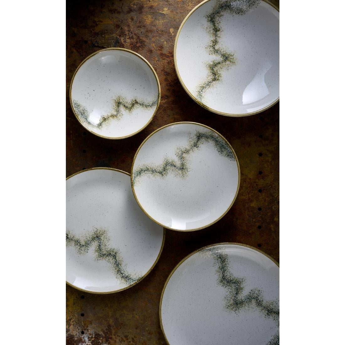 Churchill Stonecast Spice Barley White Coupe Plates 260mm (12 Pack)