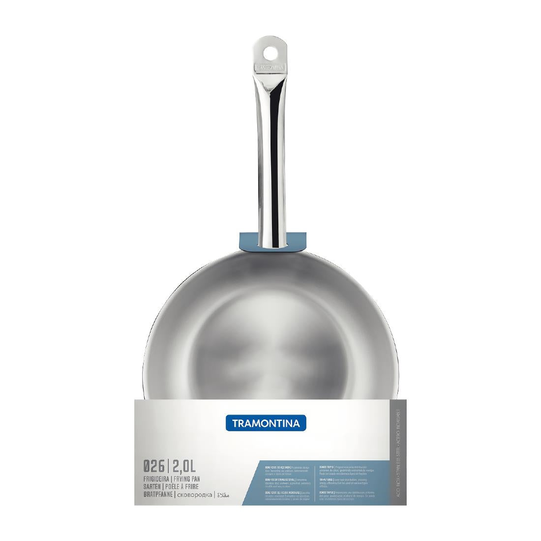 Tramontina Stainless Steel Triple Base Frying Pan 26cm