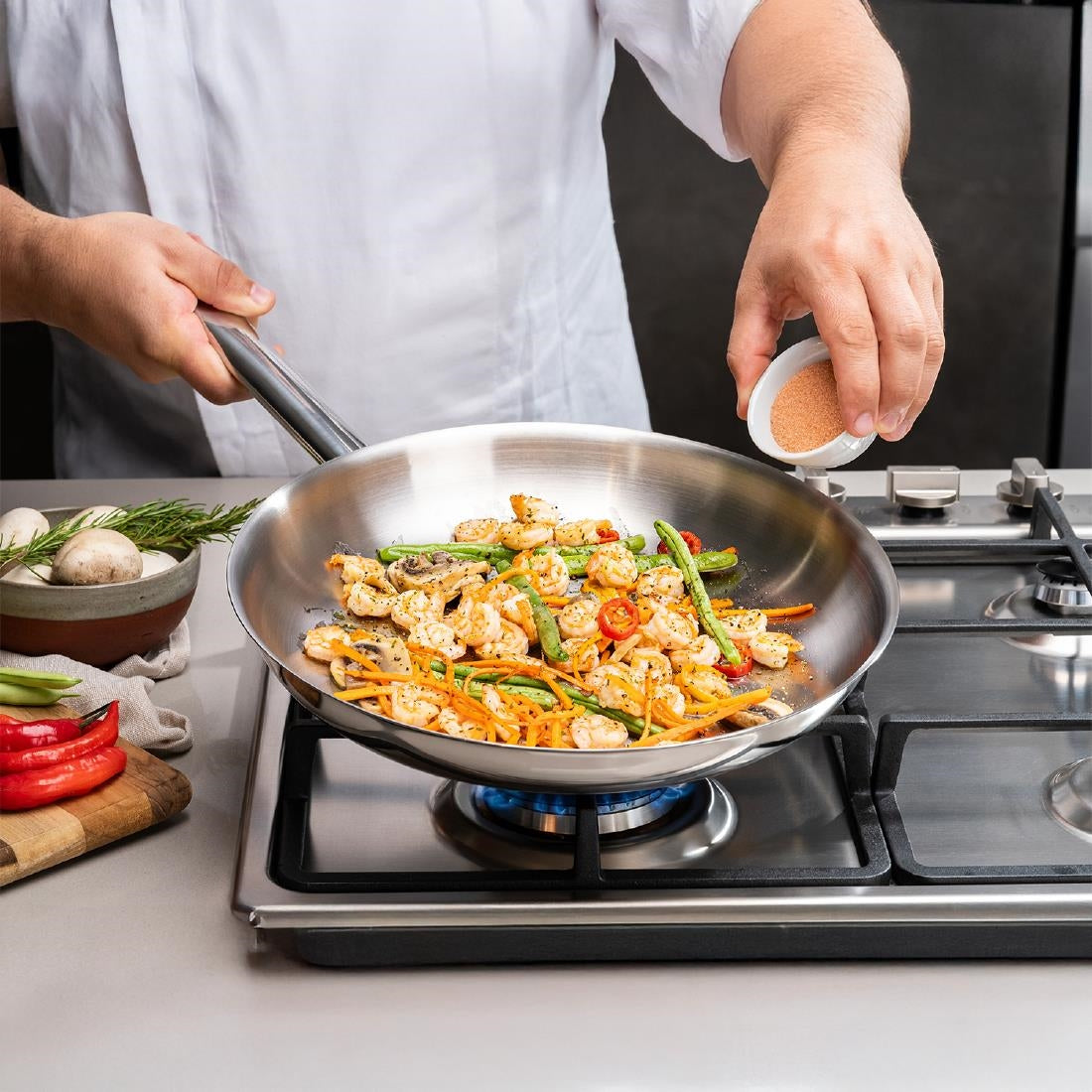 Tramontina Stainless Steel Triple Base Frying Pan 26cm