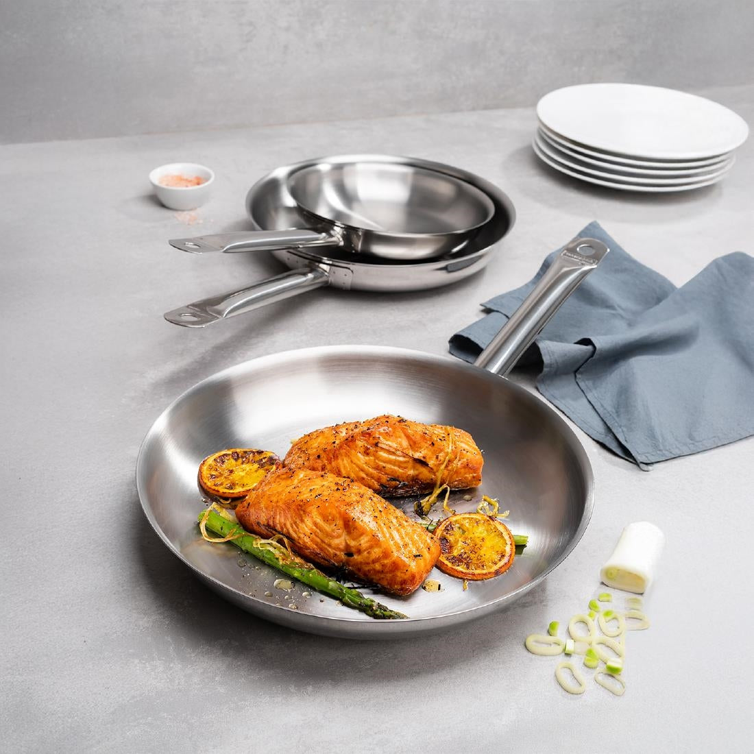 Tramontina Stainless Steel Triple Base Frying Pan 30cm