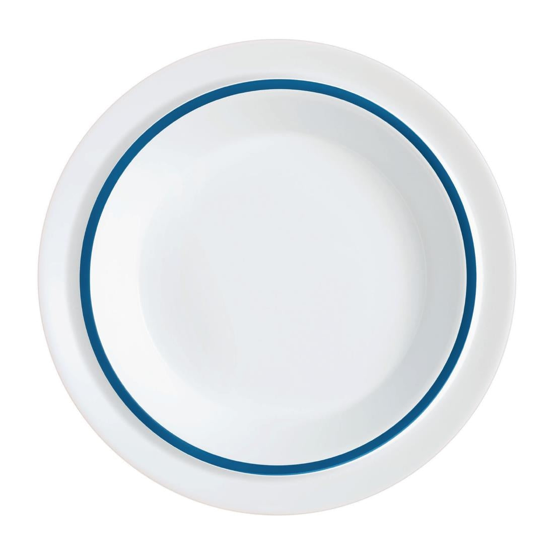 Autonomy Soup Dishes Blue Border 230mm (12 Pack)
