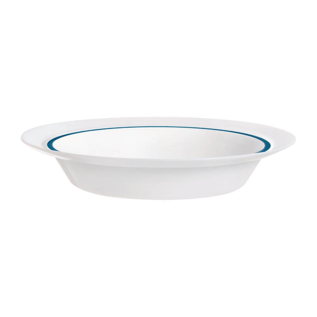 Autonomy Soup Dishes Blue Border 230mm (12 Pack)