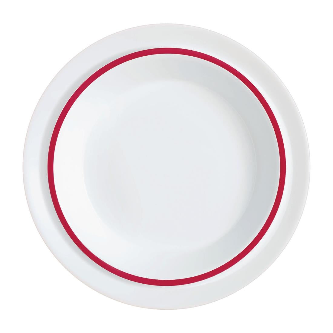 Autonomy Soup Dishes Red Border 230mm (12 Pack)