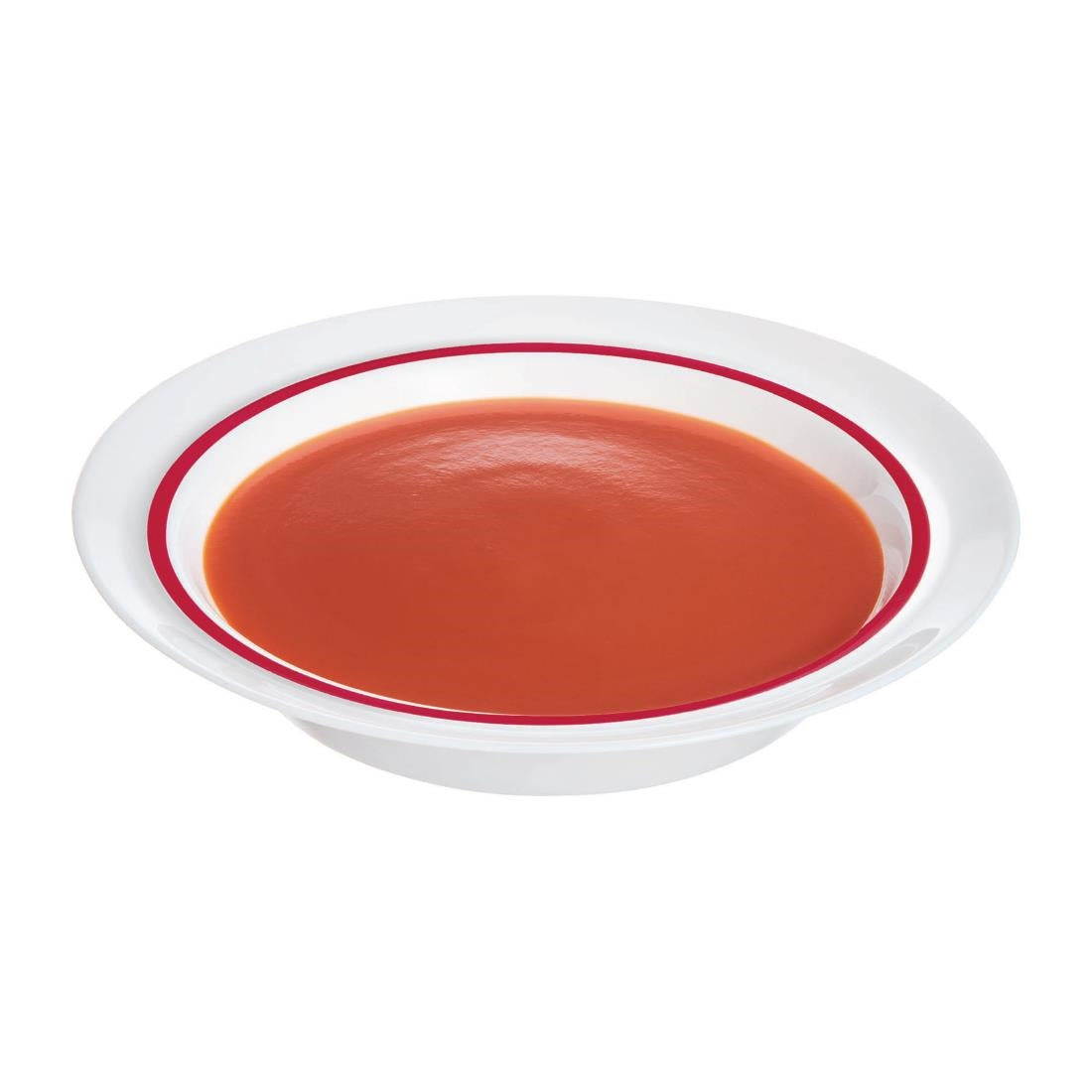 Autonomy Soup Dishes Red Border 230mm (12 Pack)