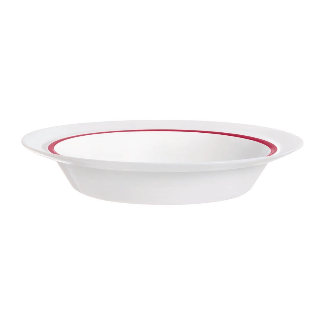 Autonomy Soup Dishes Red Border 230mm (12 Pack)
