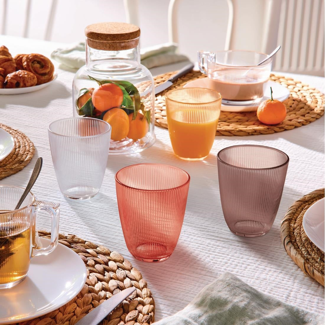 Luminarc Concepto Stripy Amber Tumblers 320ml (24 Pack)