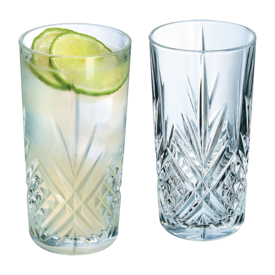 Cristal d'Arques Masquerade Toughened Hiball Glasses 380ml (24 Pack)