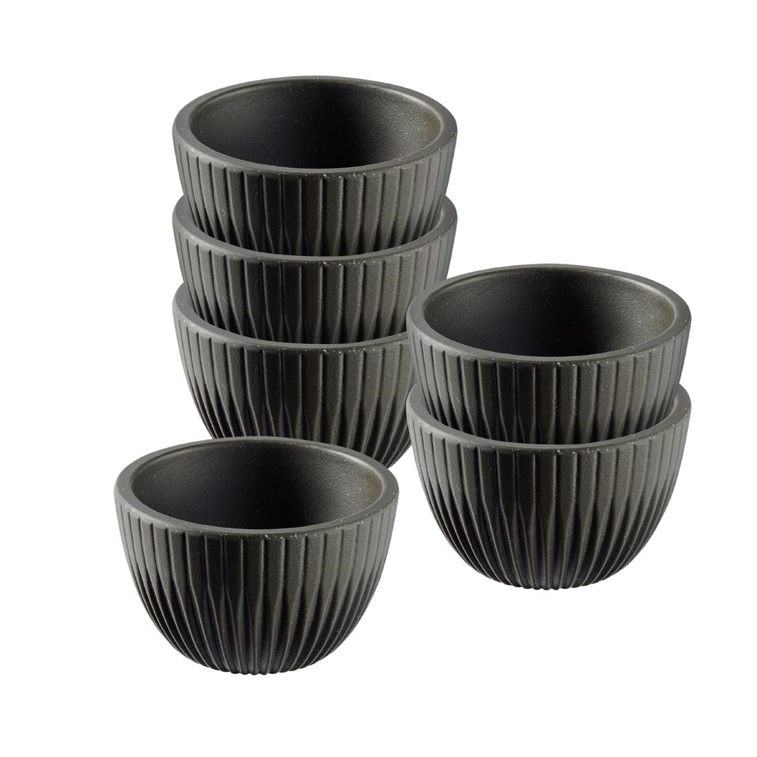 APS Lineo Dip Bowls Brown 30ml (6 Pack)