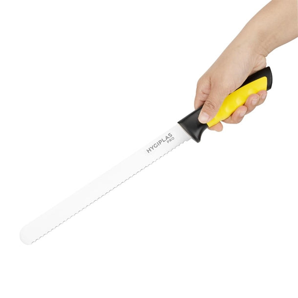 Hygiplas Pro Slicer Serrated Knife Yellow 25cm