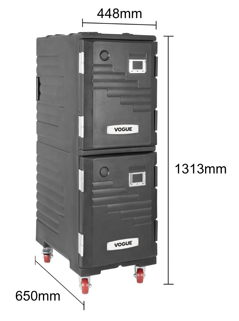 Vogue Double Stack Front Loading Heavy Duty Insulated GN Box