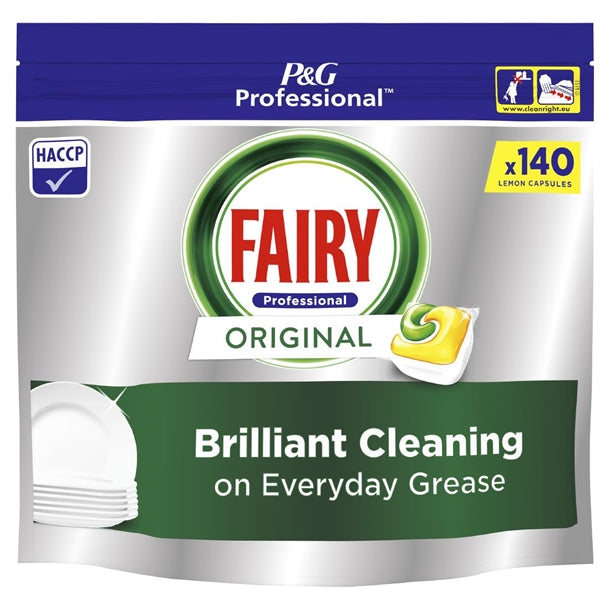 Fairy Professional All in One Dishwasher Capsules Lemon 140 Caps (2 Pack)