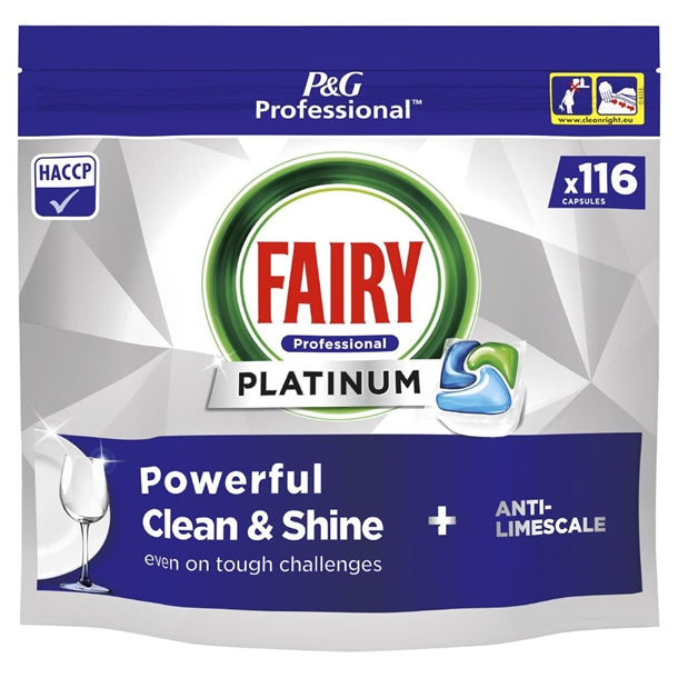 Fairy Professional Platinum Dishwasher Capsules Original 116 Caps (2 Pack)