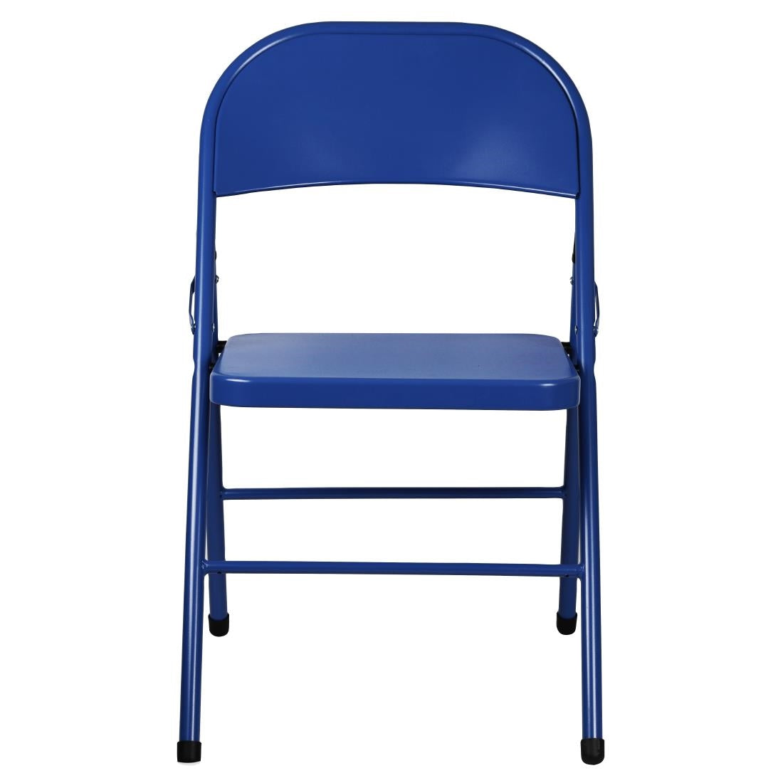 Bolero Metal Folding Chairs Blue (4 Pack)