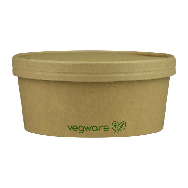 Vegware Round Food Containers Kraft 150-Series 750ml (300 Pack)