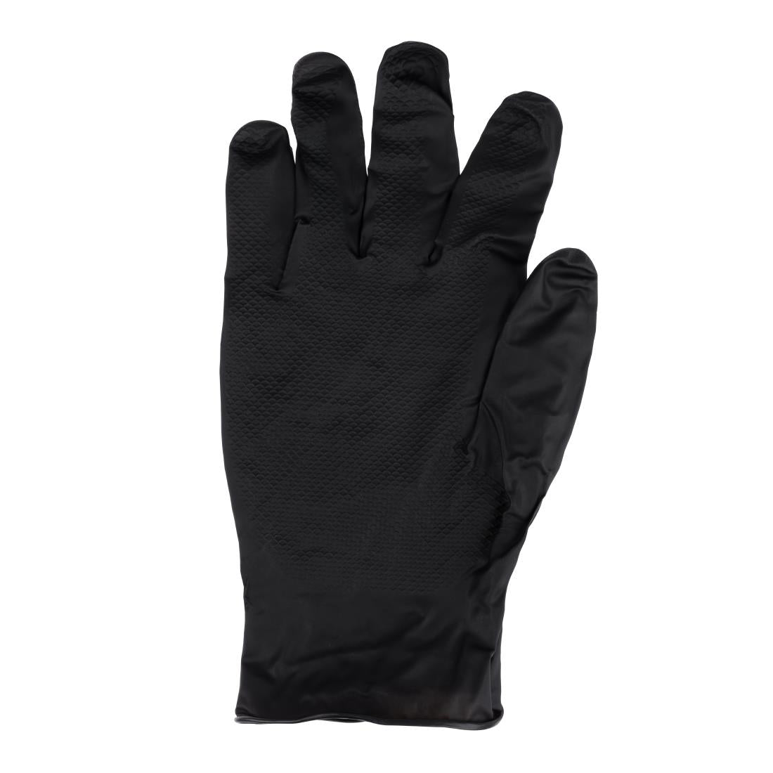 Grippaz HD Nitrile Powder-Free Disposable Gloves Black 10/XL (50 Pack)