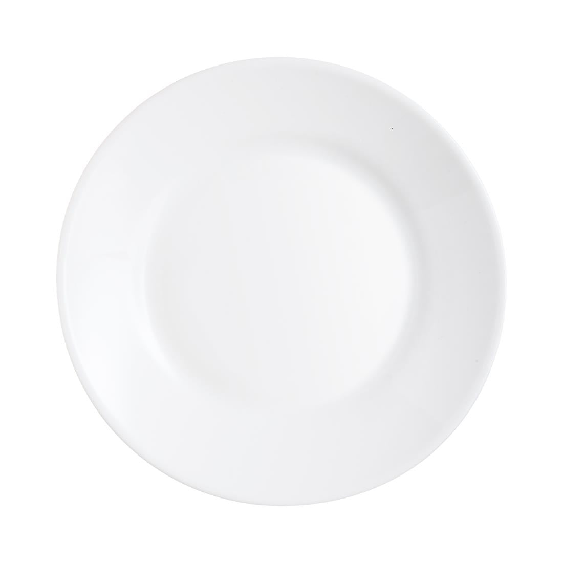 Arcoroc Opal Restaurant Wide Rim Plates 195mm (6 Pack)
