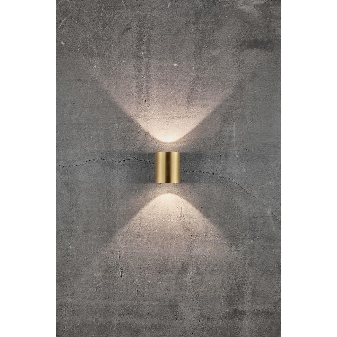 Nordlux Canto 2 Outdoor Wall Light Brass