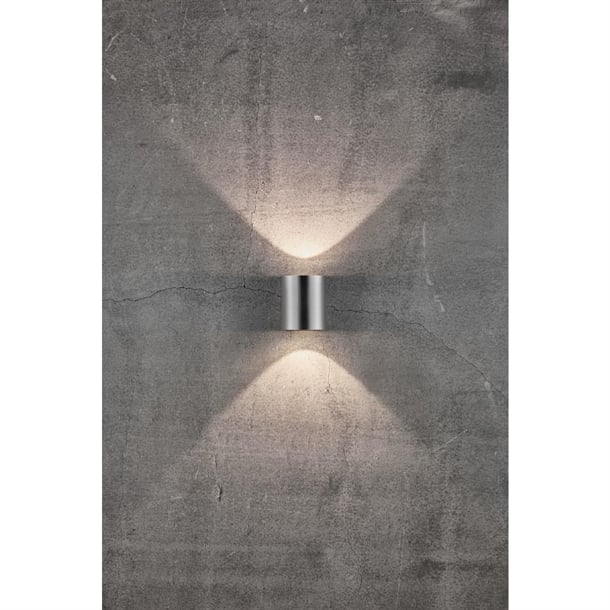 Nordlux Canto 2 Outdoor Wall Light Stainless Steel