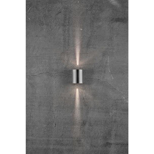 Nordlux Canto 2 Outdoor Wall Light Stainless Steel