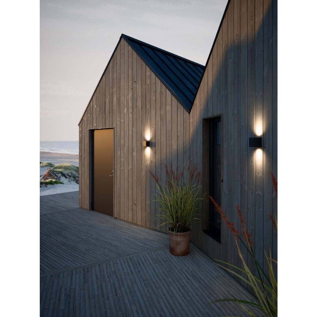 Nordlux Canto Kubi 2 Outdoor Wall Light Seaside Black
