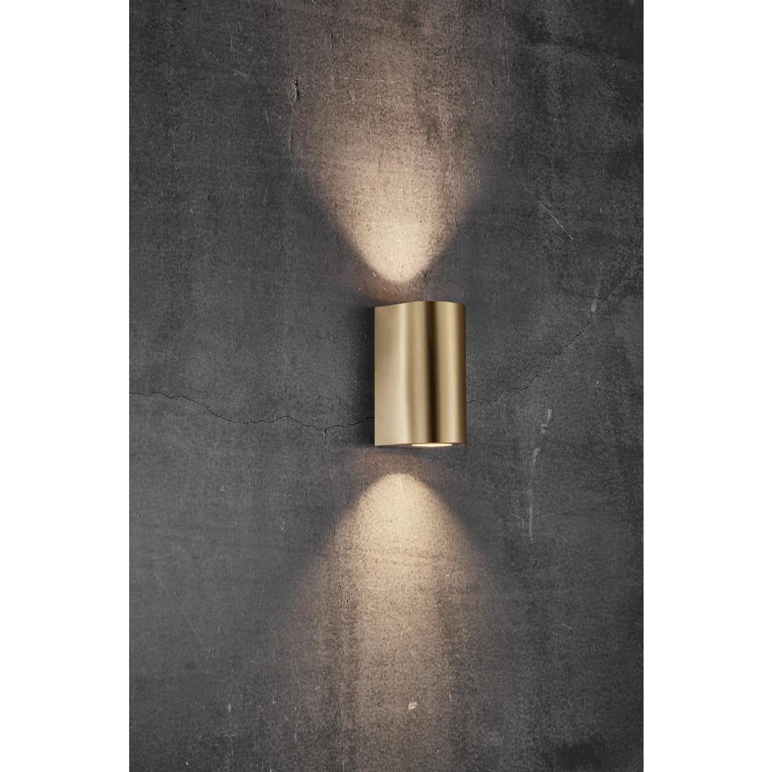 Nordlux Canto Maxi 2 Outdoor Wall Light Brass