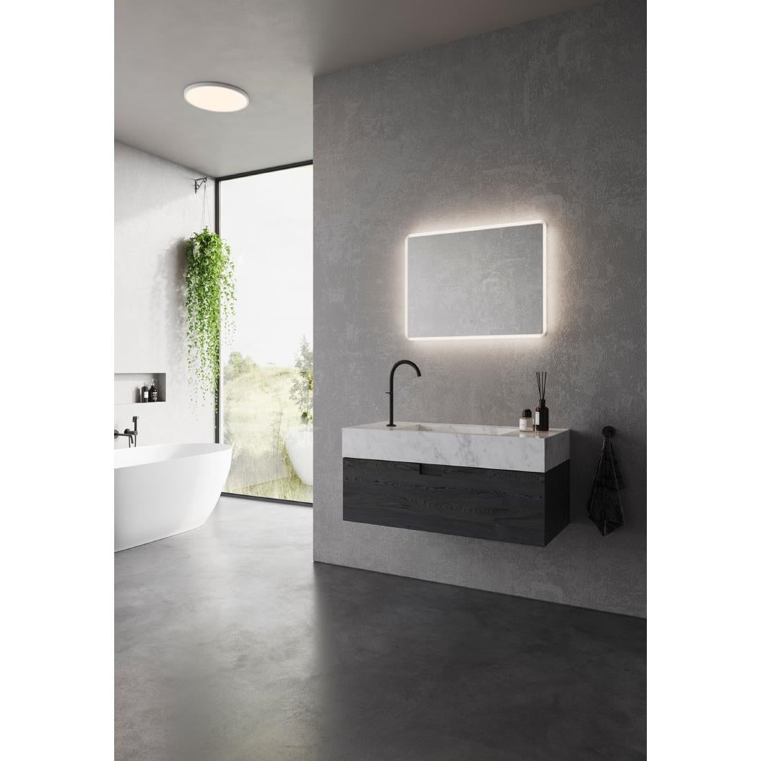 Nordlux Dovina Rectangular Mirror Wall Light Clear