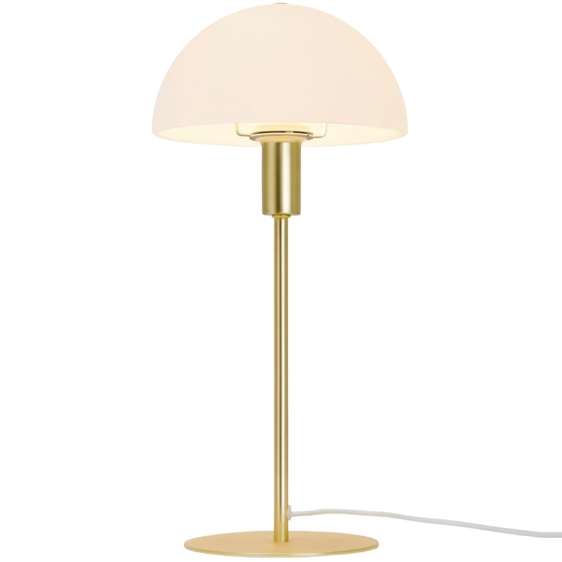 Nordlux Ellen 20 Indoor Table Lamp Brass, Glass Shade